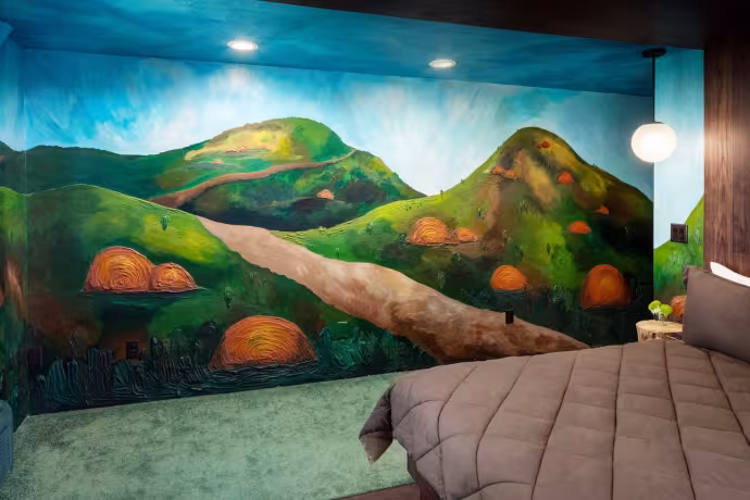 Stone Hotel Art Room Bedroom - Alt View