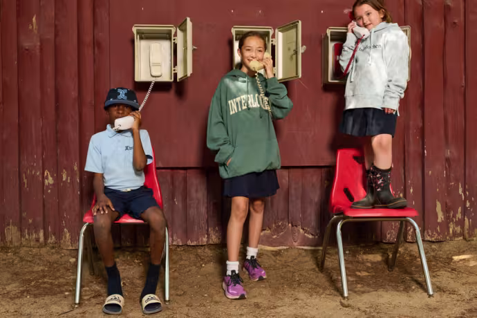 Interlochen Arts Camp students talk on the phone