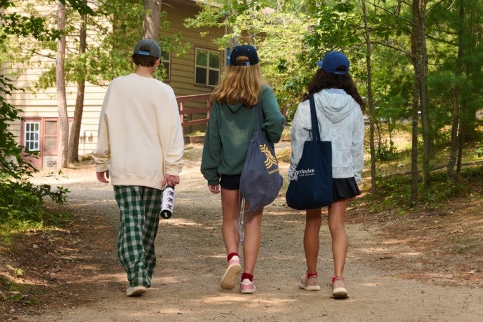 Interlochen Arts Camp intermediate students walk away from the camera