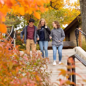 Academy students on a fall day