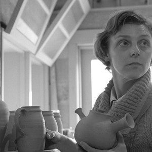 Jean Parsons works in her studio.