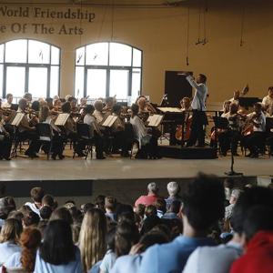 The Detroit Symphony Orchestra performing at Interlochen