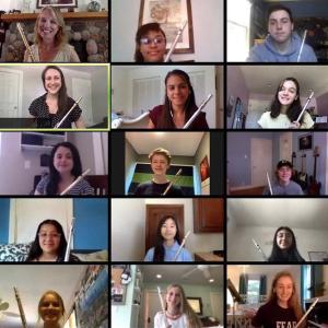 Interlochen Online flute students attend a virtual master class
