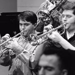 Jeremy Robb performs with the Interlochen Arts Academy Band during the 1994-95 Academy year. 
