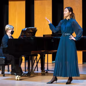 An Arts Academy voice student performs during Festival 2022.