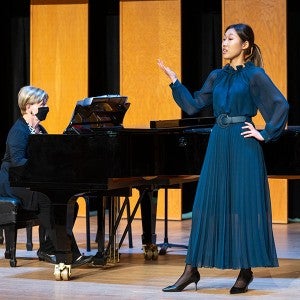 An Arts Academy voice student performs during Festival 2022.