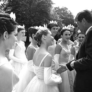 IAC/NMC dancers shake hands with President John F. Kennedy in 1962.