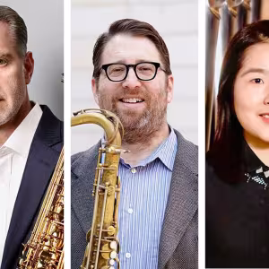 A professional headshot collage of Tim McAllister, Andrew Bishop, and Hae Won Jang