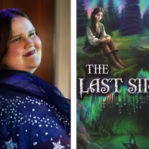 Professional photo of author T.G. Sparks and the cover of his novel, 'The Last Siren'.