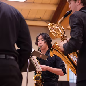 Saxophone students perform in a final recital as part of Interlochen Arts Camp’s Saxophone Intensive.