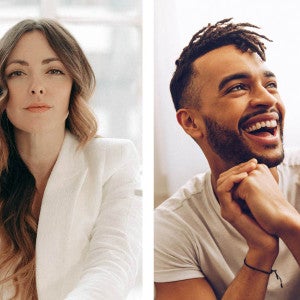 Professional headshots of Desi Oakley and Noah Ricketts